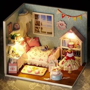 NIB DIY Happy Little World Miniature Room Kit To Make Doll House